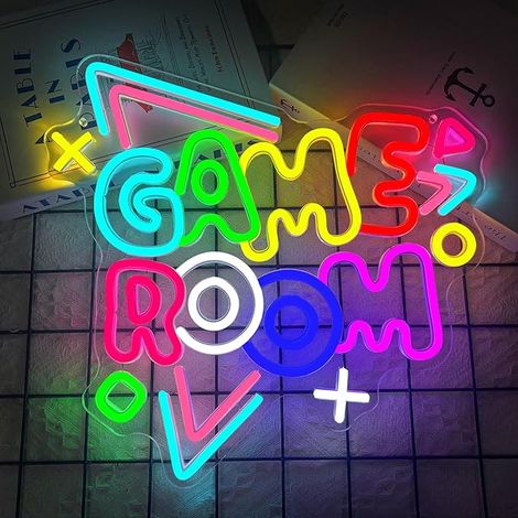 Neon LED Décoration Murale pour Chambre Gamer et Salle de Jeux Enseigne Lumineuse Néon avec USB et Variateur d'Intensité Cadeau pour Ados et Adulte Accessoire Bar et Deco (1/5)
