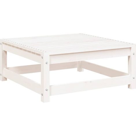 vidaXL Taburetes de jardín con cojines madera maciza de pino blanco (1/2)