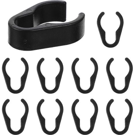 Confezione da 10 clip per cavi del microfono, clip resistenti e flessibili, CJY Black 3-AquaForge (1/3)