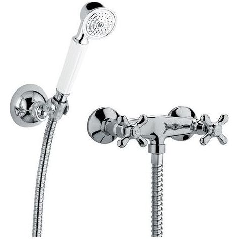 Grifo monomando para ducha de pared con set de ducha en color cromo Paffoni Iris IRV168DCR Cromo - Iris (1/3)