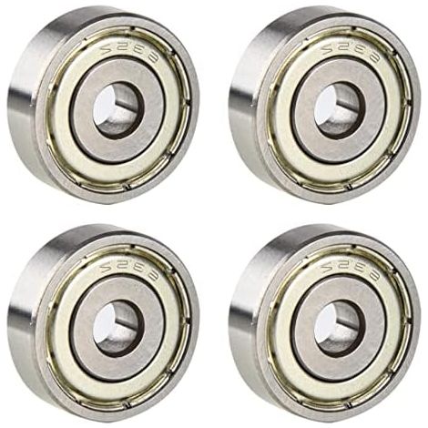 4 Pieces 608 ZZ Roller Ball Bearings Longboard Roller Bearings Fit for ABEC Used for skates skateboards scooters（8mm x 22mm x 7mm）