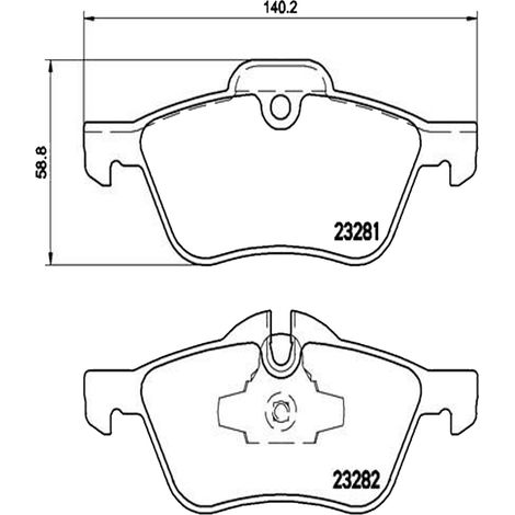 KIT PASTIGLIE FRENO ANTERIORI compatibile con MINI (R50,R53) / PASTIGLIE FRENANTI AUTO OEM P 06 030, / SOSTITUZIONE DIRETTA / BASSA POLVERE / SILENZIOSO