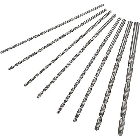 8Pcs Forets Hélicoïdaux HSS à Queue Directe 200mm - Hexagonaux en Acier Rapide pour Bois, Métal, Plastique - Grande Vitesse - Diamètre 2mm/2.5mm/3mm/4mm/4.5mm/5mm/6mm/7mm (1/5)