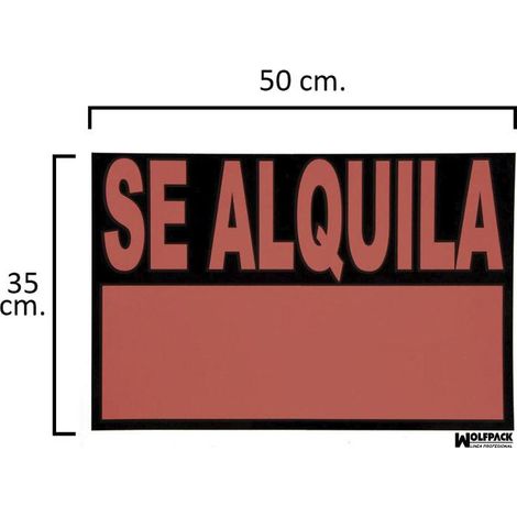 WOLFPACK LINEA PROFESIONAL cartel se alquila 50 x 35 (alt.) cm.