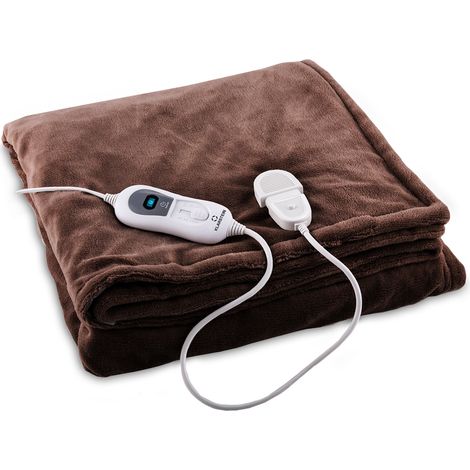 Klarstein – Couverture chauffante électrique 180 x 130 cm – 120 W – 3 niveaux de température – Minuteur automatique – Douce microplush (1/5)