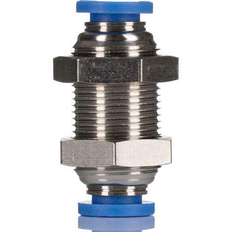 Adaptateur de traversée de cloison RS PRO vers Enfichable, 8 mm Enfichable, 8 mm ( Prix pour Paquet de 10 ) (1/3)