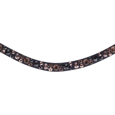 Full, nero e rosa dorato: Frontalino per briglia inglese modello Rosegold Glamour Style con strass (1/3)