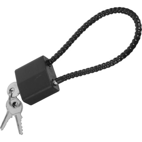 Serrure Métallique Robuste pour Armoire et Casier Verrouillage Sécurisé pour Gymnase et Dortoirs Compatible avec Coffres et Placards Design Moderne Noir avec Clés (1/5)