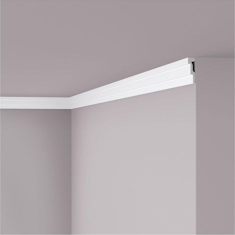 Cornisa NMC M2 NOMASTYL Noel Marquet Moldura decorativa Perfil de estuco diseño moderno blanco 2 m (1/4)
