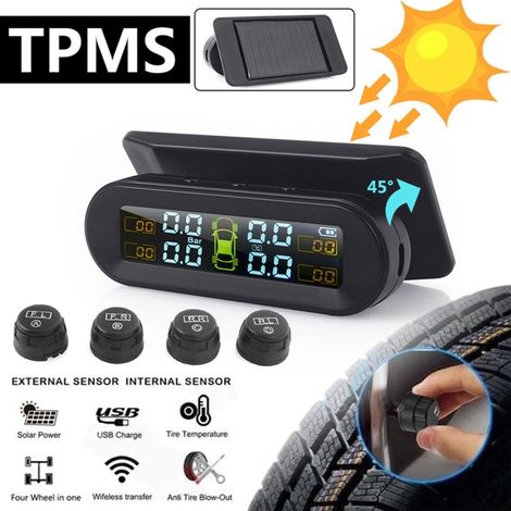 Système d’alarme voiture avec affichage LCD, contrôle pression des pneus et sécurité automobile (1/5)