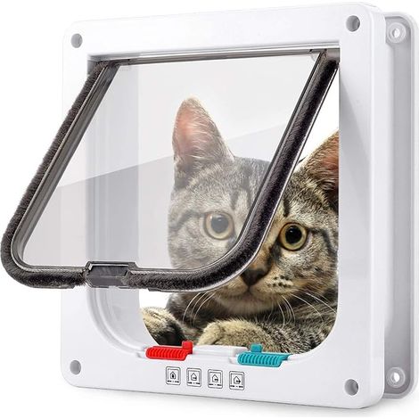 Cat Door, Interior Door, Retractable Frame for Cats and Small Dogs, Cat/Dog Repeller with Tunnel, Dimensions 33.5 x 2.5 x 2.5 cm