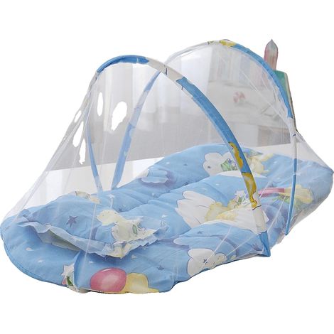 Mosquitera para bebé, diseño plegable, incluye colchón y almohada, Blue Bear (1/2)