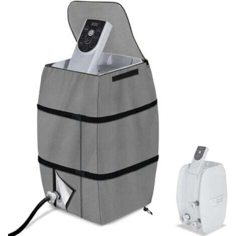 [JAMAIS UTILISÉ] Housse de Chauffage pour Spa, 42 x 38 x 54 cm, étanche, abri pour Spa, auvent Pliable et réglable avec Cordon de Serrage et Boucle, Housse de Spa Portable avec Sangle de poignée（Gris） (1/4)