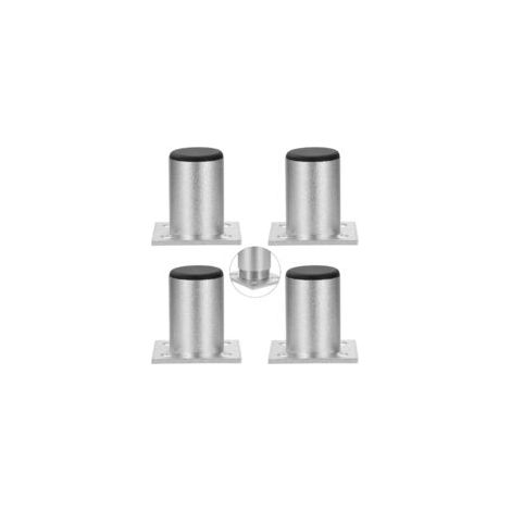 Pied Meuble Réglable Aluminium - Charge jusqu'à 50 kg (60mm, 4 pièces)- Crezuo (1/4)