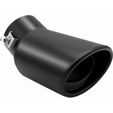 Embout de tuyau d'échappement arrière de voiture, silencieux rond en acier inoxydable, accessoires noirs (1/5)