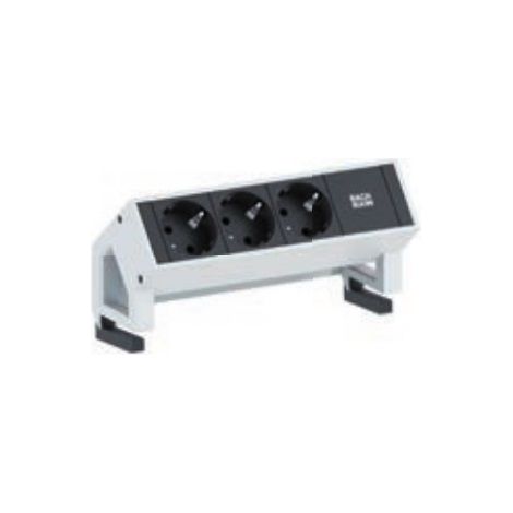 Bachmann DESK 2 multiprise blanche aluminium bureau
