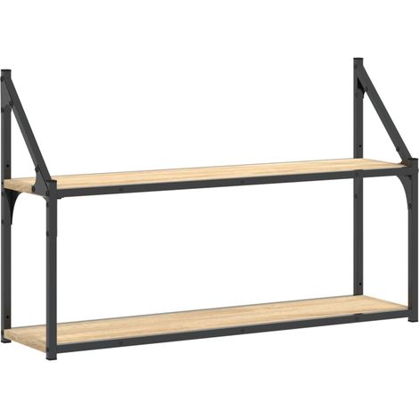 Maison Exclusive - Wandregal 2 Fächer Sonoma-Eiche 80x21x51 cm Ho