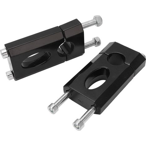 Support de guidon 1 paire, rehausseur 7/8 pouces aluminium noir, clip de levage pour moto (1/5)