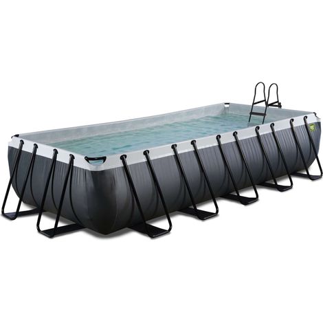 EXIT Black Leather Pool 540x250x100cm mit Sandfilterpumpe - schwarz (1/5)