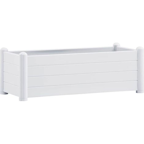 Maison Exclusive - Garten-Hochbeet PP Weiß 100x43x35 cm (1/5)