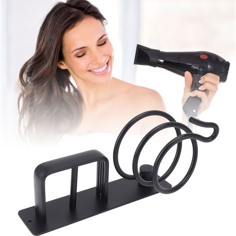 Haartrocknerständer, Aufbewahrungsregal für Glätteisen im Badezimmer, Aufbewahrungsregal aus hochfestem Aluminium für Lockenstäbe, Haartrockner-Ablage (1/5)