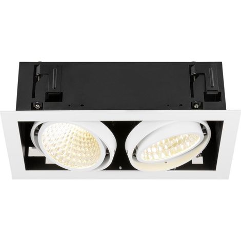 Encastré de plafond KADUX double 3000 K DALI 2 Touch 30° blanc - SLV - 1008571