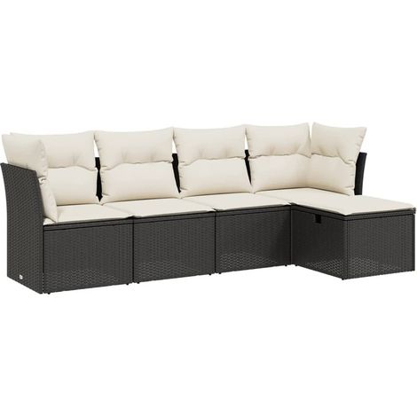 Maison Exclusive - Set de muebles de jardín 5 pzas y cojines ratá