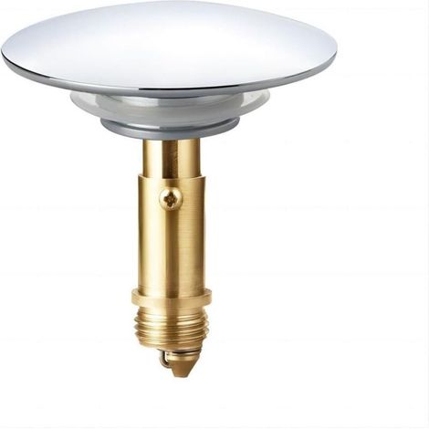 Bonde clic-clac pop-up 66 mm – Laiton massif chromé – Mécanisme à ressort – Étanchéité optimale pour lavabo de salle de bain et cuisine