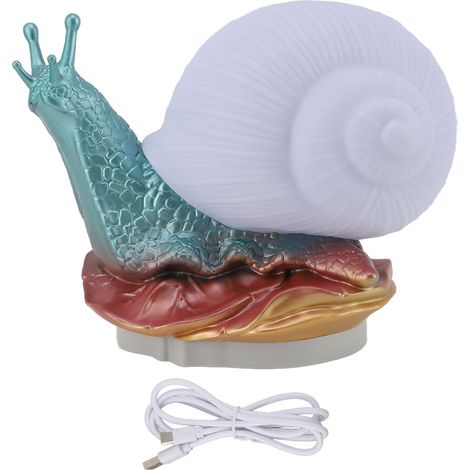 Lampe escargot décorative USB réglable couleur lumineuse douce veilleuse de table chevet bureau (1/5)