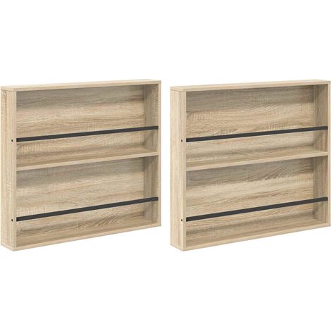 Maison Exclusive - Scaffale per riviste 2 pcs Rovere Sonoma 80 x 12 x 70 cm