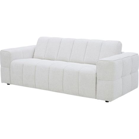 Canape convertible express 3 places en velours texture beige 213884770