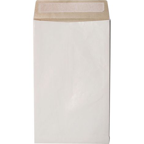 Blasetti sacchetti antistrappo Secursac, formato A4, 25x35x4 cm, 130 gr, chiusura strip, bianchi, conf. 100 pezzi