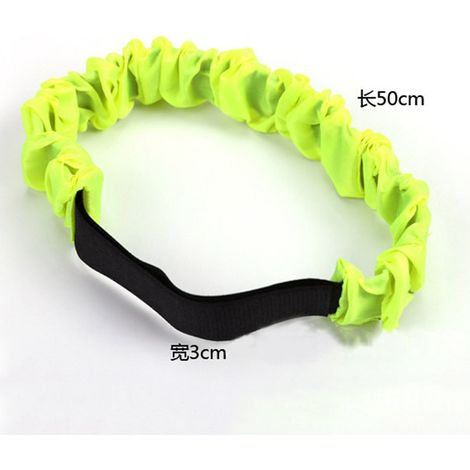 Course à deux à trois pieds avec sangle élastique verte pour jeu d'équipe extérieur (1/5)