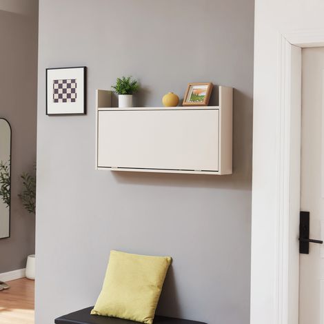 Bureau mural rabattable Rautalampi 48 x 83 x 48 cm beige (1/5)