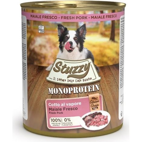 Stuzzy Dog Monoprotein con Maiale - Lattina 800 Gr -