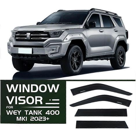 Pare-pluie et déflecteurs de pluie pour vitres de voiture Wey Tank 400 2023-2025, 4 pièces ( ) (1/5)