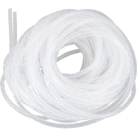 Organisateur de câbles, bande enroulable, diamètre 6 mm, longueur 15 m, blanc (1/5)