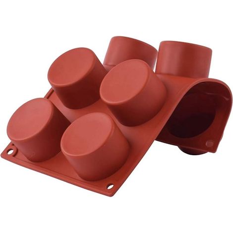 Moule rond en silicone antiadhésif pour muffins, gâteaux, savons, gelées, pâtisseries et cupcakes - Moule multi-cavités
