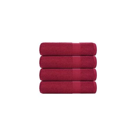 Servilletas FROGN, 4 unidades, color burdeos, 50x100 cm, 360 g/m² - Crezuo (1/4)