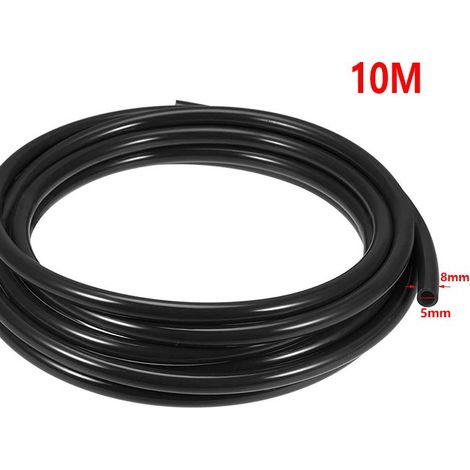 Tuyau en PE 8 mm, longueur 10 mètres pour installations et raccords, résistant et flexible pour usage domestique et bricolage