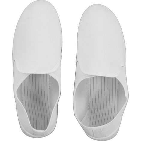 Chaussures antistatiques PVC toile blanche 39, confortables et sûres pour atelier sans poussière d'usine électronique (1/5)