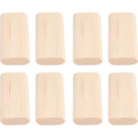 100 chevilles en bois de hêtre rainurées de 8 x 22 x 50 mm pour l'assemblage de meubles et la fabrication d'armoires. (1/5)