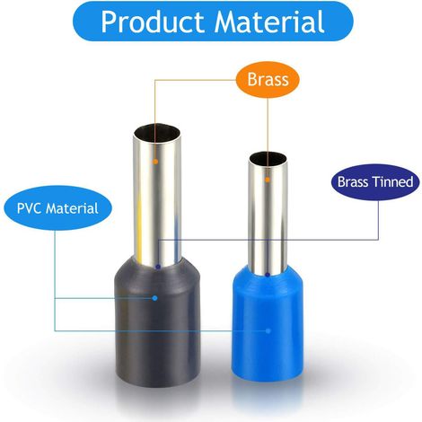Kit de sertissage de 440 embouts pour fils, connecteurs de bornes, manchons de bifurcation, haute conductivité, isolation ignifuge, étanchéité renforcée, calibres AWG 10, 12, 14 et 16, 2, 4, 1/0 et 2/ (1/3)