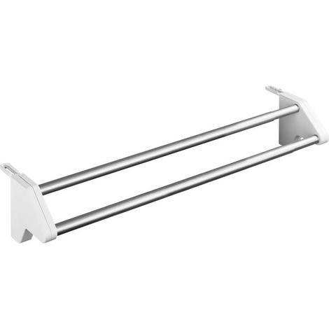 Sèche-linge pour radiateur 1,10m – Aluminium inoxydable – Installation facile sur radiateurs, murs, portes – Design moderne argenté (1/5)