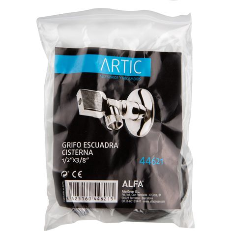 ARTIC ALFA LLAVE ESCUADRA PVC 1/2"3/8" (1 U. (1/2)