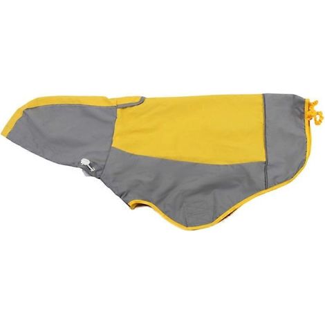 Wasserdichte Regenmäntel für Hunde für alle Jahreszeiten, gelbe Outdoor-Hunde-Spazierjacke, wasserabweisende Haustierbekleidung in 7 Größen.