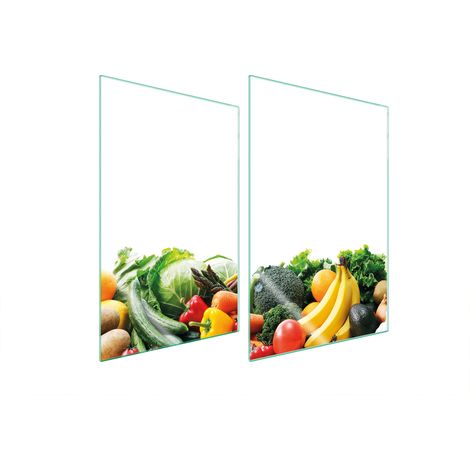 GLASSCHUTZPLATTE FÜR KÜCHE 2x35x52 GEMÜSE (1/5)