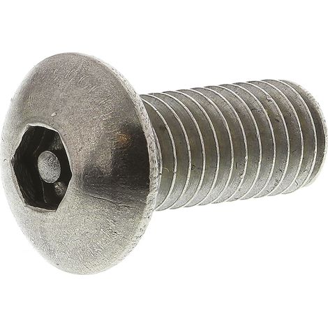 Vis de sécurité inviolable, M5 x 12mm, tête Bouton, en Acier Inoxydable A2 304 ( Prix pour Sachet de 100 )