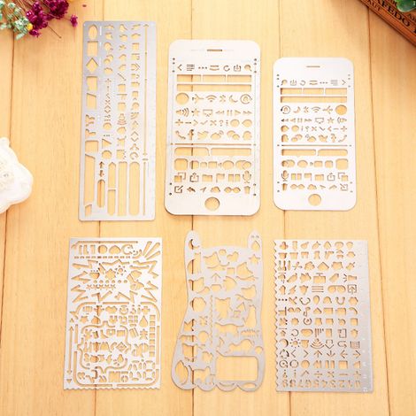 Pochoir De Dessin - En Acier Inoxydable - Pour Cartes, Scrapbooking Et Loisirs Créatifs - 6 Formats Disponibles (1/5)