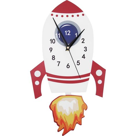 GARRYFIZH Horloge à pendule, horloge de décoration durable et pratique, portable et légère pour l'anniversaire, la journée des enfants, Noël, la décoration murale de la chambre des enfants